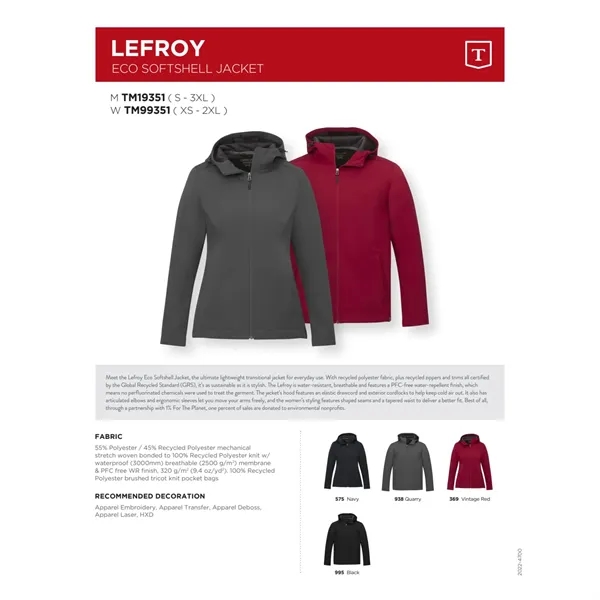 LEFROY Eco Softshell Jacket - Women's... from ASI 66887 PCNA / Trimark