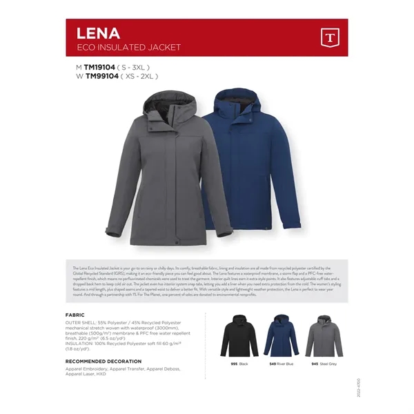 LENA Eco Insulated Jacket - Women's... from ASI 66887 PCNA / Trimark