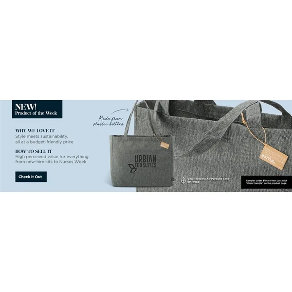 All-purpose rPET tote bag with 12.5" drop handles.... from ASI 66887 PCNA / Bullet