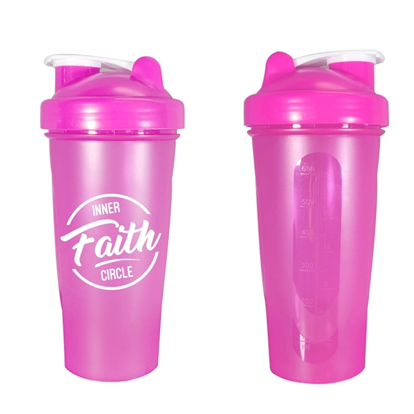 27 ounce transparent fitness shaker bottle with lid and mixing ball.... from ASI 31978 Admanline