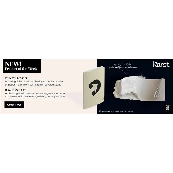 Notebook with 50 blank pages made from recyclable stone paper.... from ASI 66887 PCNA / Leeds