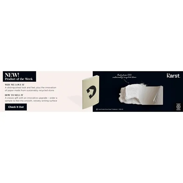 Notebook with 50 blank pages made from recyclable stone paper.... from ASI 66887 PCNA / Leeds