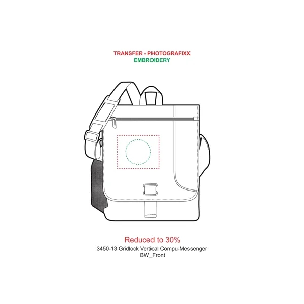 Vertical-style messenger bag with room for a 15" laptop.... from ASI 66887 PCNA / Leeds