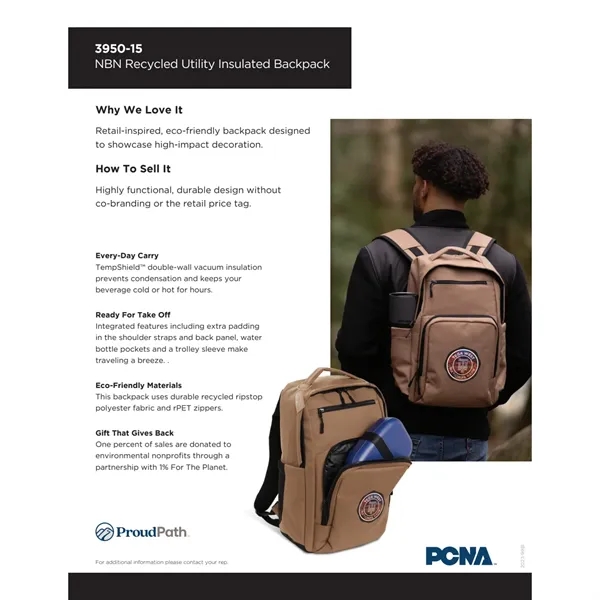 5.5" x 17.5" x 12" backpack with 4 pockets and a... from ASI 66887 PCNA / Leeds