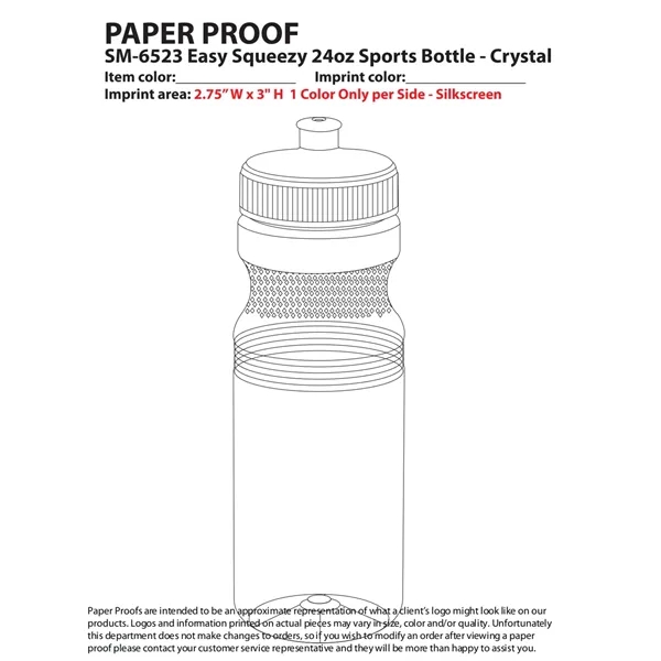 24 oz. squeezable sports bottle with twist-on lid and push spout.... from ASI 66887 PCNA / Bullet