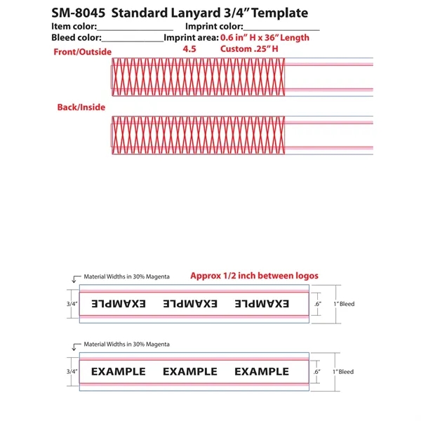 36"L x 3/4"W lanyard with a hook attachment... from ASI 66887 PCNA / Bullet