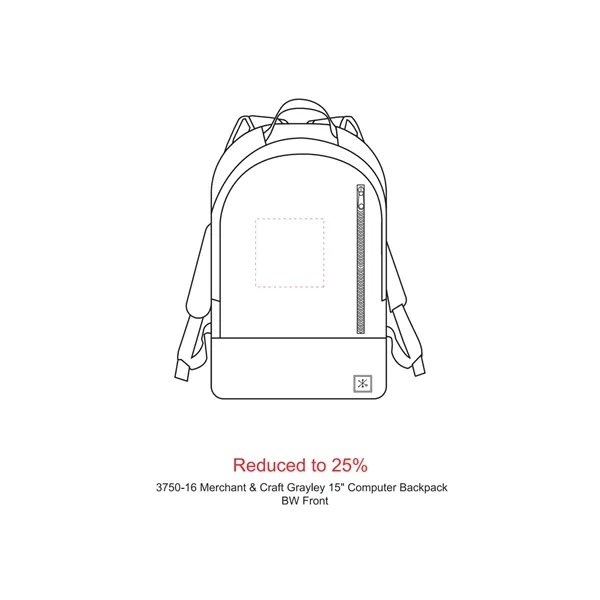 Computer backpack with zippered main compartment and a 15" laptop sleeve.... from ASI 66887 PCNA / Leeds