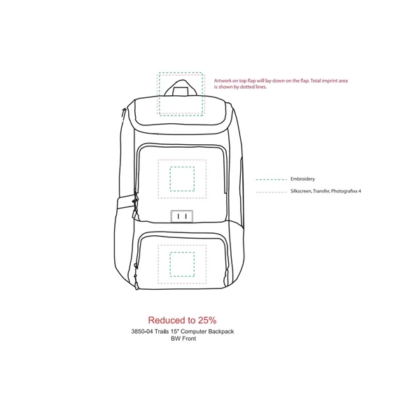 6.5" x 20" x 13.25" backpack with a computer sleeve... from ASI 66887 PCNA / Leeds