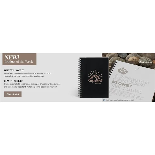 5" x 7" spiral notebook with black wire binding and 64... from ASI 66887 PCNA / Bullet