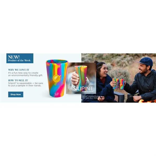 16 oz. silicone pint glass with no-slip base.... from ASI 66887 PCNA / Leeds