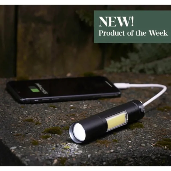 2,200mAh rechargeable flashlight with USB cable.... from ASI 66887 PCNA / Leeds