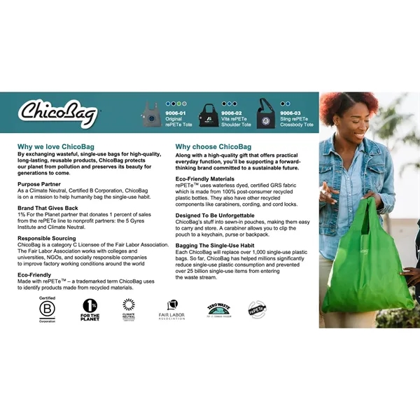 15" x 17" tote bag made with 100% post-consumer recycled plastic... from ASI 66887 PCNA / Leeds