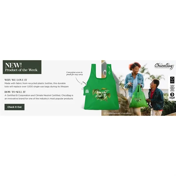 15" x 17" tote bag made with 100% post-consumer recycled plastic... from ASI 66887 PCNA / Leeds