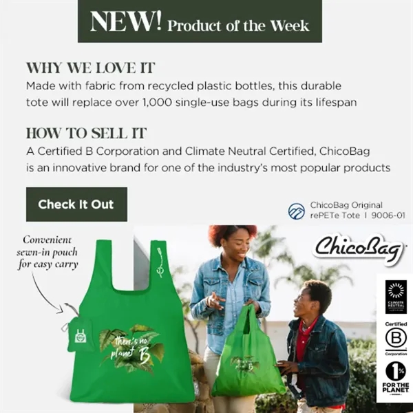 15" x 17" tote bag made with 100% post-consumer recycled plastic... from ASI 66887 PCNA / Leeds