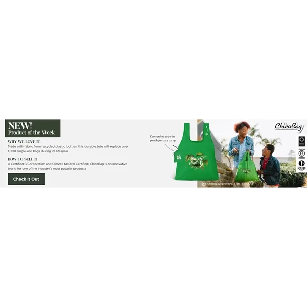 15" x 17" tote bag made with 100% post-consumer recycled plastic... from ASI 66887 PCNA / Leeds