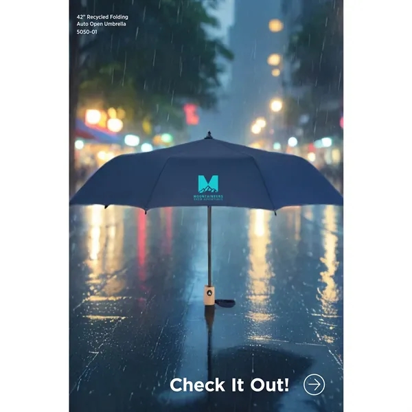 42" folding auto open umbrella made with metal, fiberglass and a... from ASI 66887 PCNA / Leeds