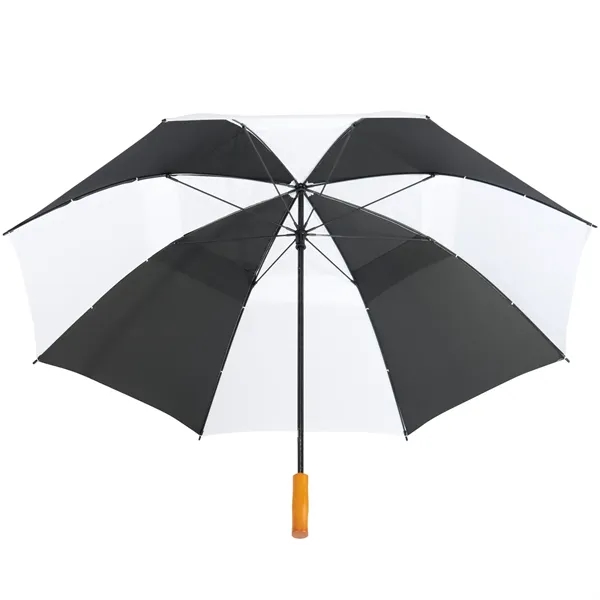 58" golf umbrella made of fiberglass with FSC wood handle and... from ASI 66887 PCNA / Leeds