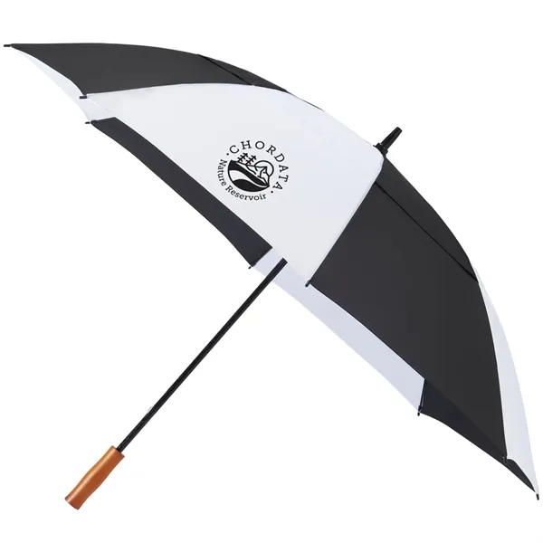 58" golf umbrella made of fiberglass with FSC wood handle and... from ASI 66887 PCNA / Leeds