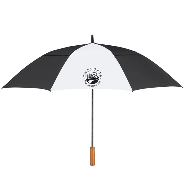 58" golf umbrella made of fiberglass with FSC wood handle and... from ASI 66887 PCNA / Leeds