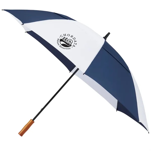 58" golf umbrella made of fiberglass with FSC wood handle and... from ASI 66887 PCNA / Leeds