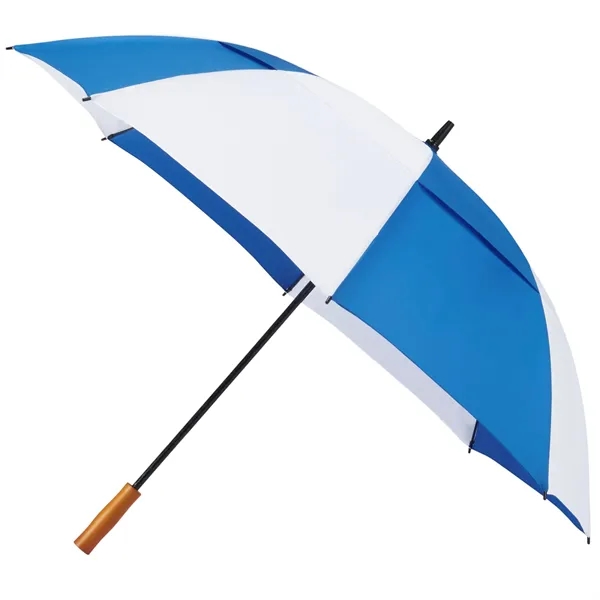 58" golf umbrella made of fiberglass with FSC wood handle and... from ASI 66887 PCNA / Leeds