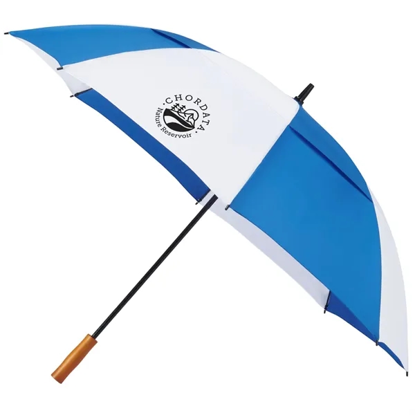 58" golf umbrella made of fiberglass with FSC wood handle and... from ASI 66887 PCNA / Leeds