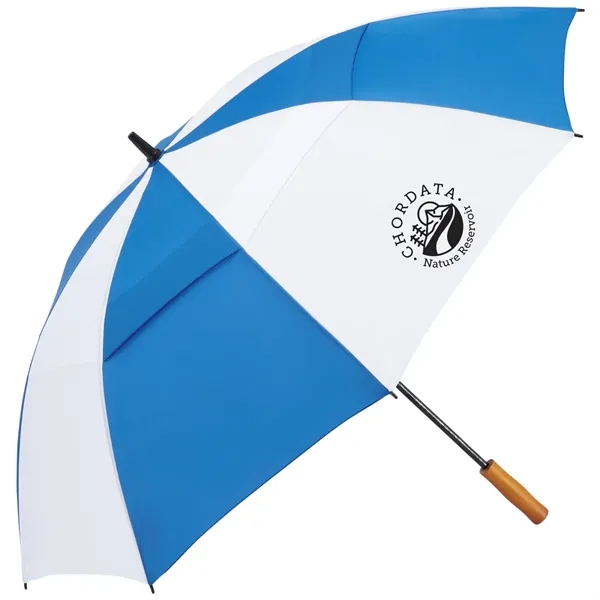 58" golf umbrella made of fiberglass with FSC wood handle and... from ASI 66887 PCNA / Leeds