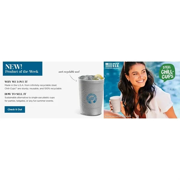 16 oz. recyclable stainless steel cups.... from ASI 66887 PCNA / Bullet