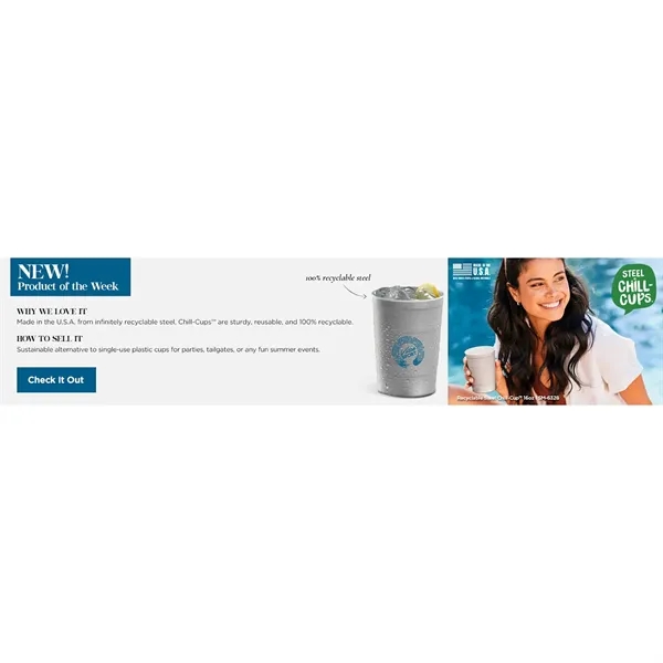 16 oz. recyclable stainless steel cups.... from ASI 66887 PCNA / Bullet