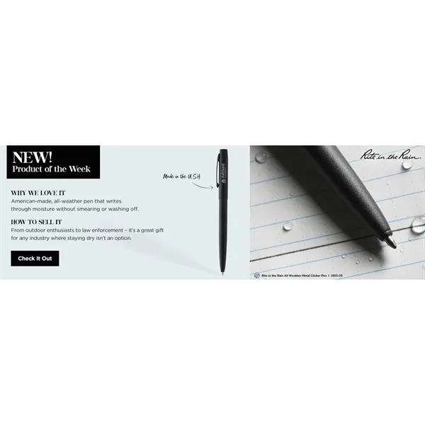 Metal click-action pen with pocket clip and black ink.... from ASI 66887 PCNA / Leeds