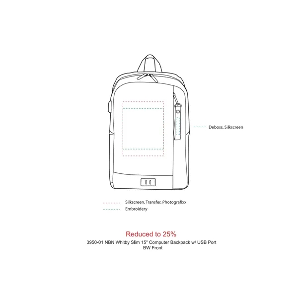 15" computer backpack with USB port.... from ASI 66887 PCNA / Leeds
