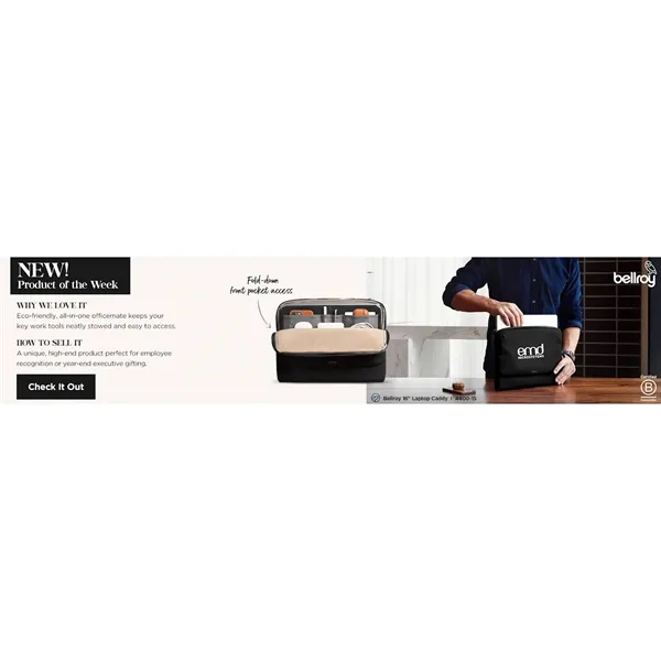 16" laptop caddy with zippered main compartment.... from ASI 66887 PCNA / Leeds