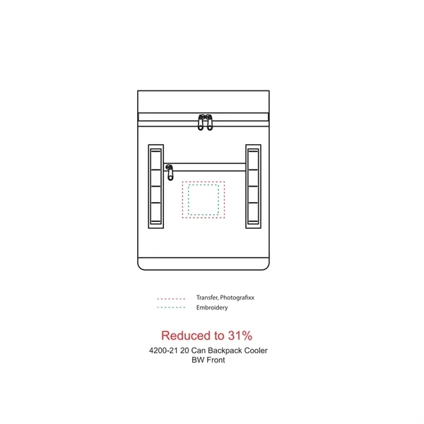 8" x 15" x 11" backpack cooler with 20 can capacity... from ASI 66887 PCNA / Leeds