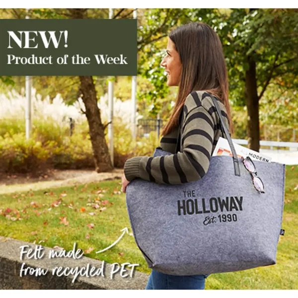 7" x 23" x 14" recycled felt shoulder tote bag.... from ASI 66887 PCNA / Bullet