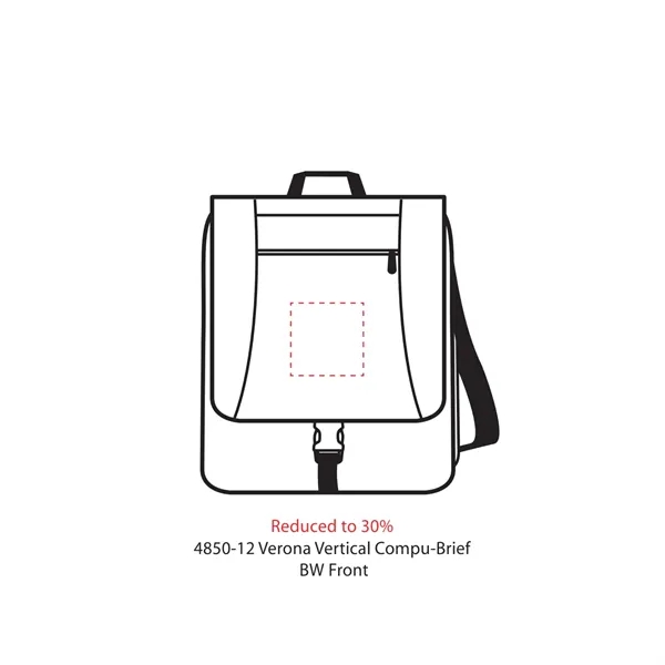 Vertical briefcase with large zippered compartment for a 15" laptop.... from ASI 66887 PCNA / Leeds