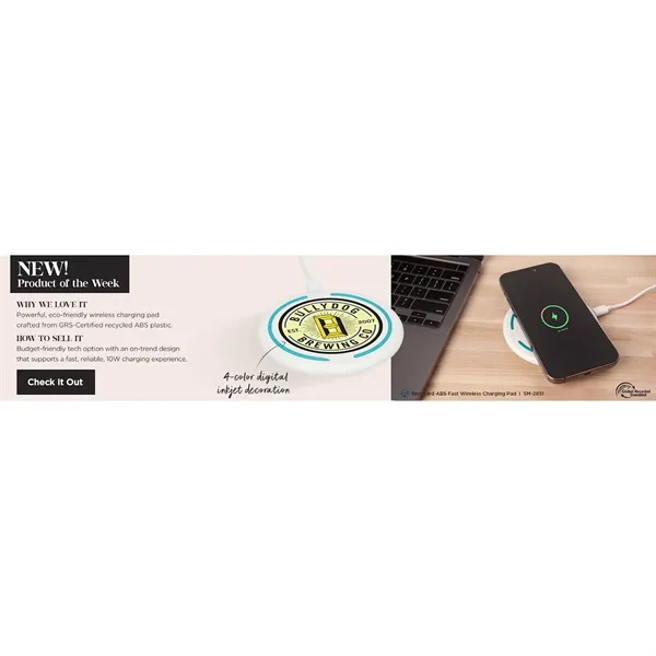 Wireless charging pad with 39" USB-A to Type-C cable.... from ASI 66887 PCNA / Bullet