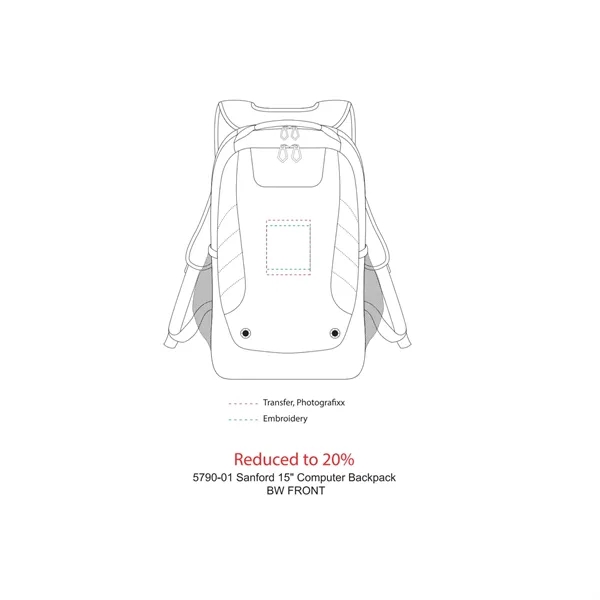 15" computer backpack with zippered main compartment and padded/adjustable shoulder straps.... from ASI 66887 PCNA / Leeds