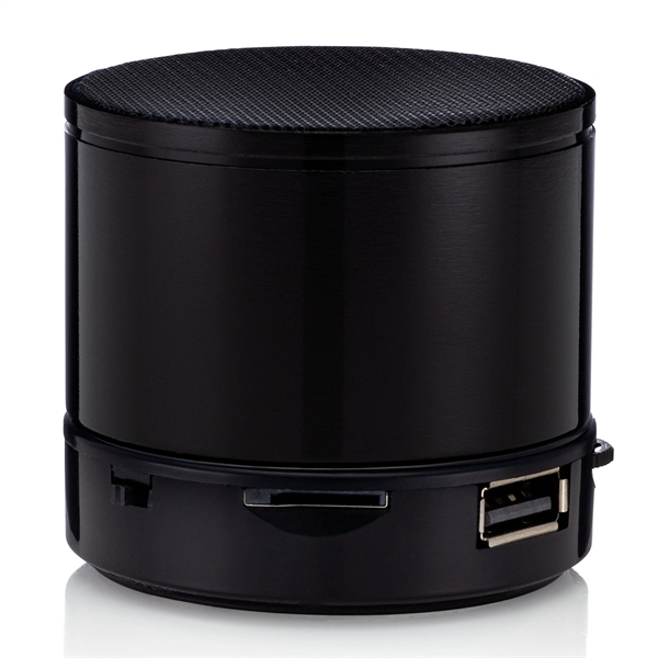 2.375" x 1.75" cylindrical Bluetooth hands free speaker with phone capability... from ASI 39820 Opusline (Benmex) / Opus Line