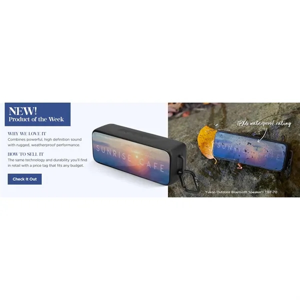 Outdoor Bluetooth speaker with waterproof and portable design.... from ASI 66887 PCNA / Leeds