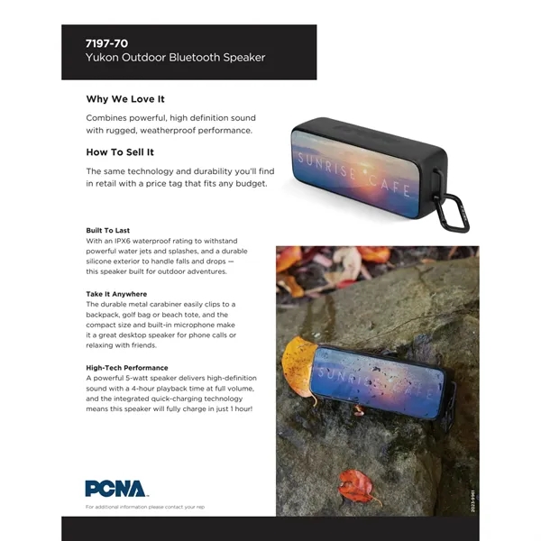 Outdoor Bluetooth speaker with waterproof and portable design.... from ASI 66887 PCNA / Leeds