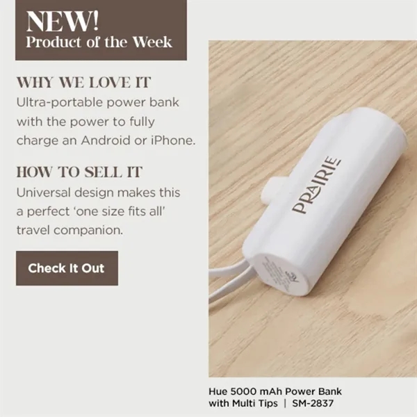 5000mAh wireless power bank with rechargeable lithium polymer battery.... from ASI 66887 PCNA / Bullet