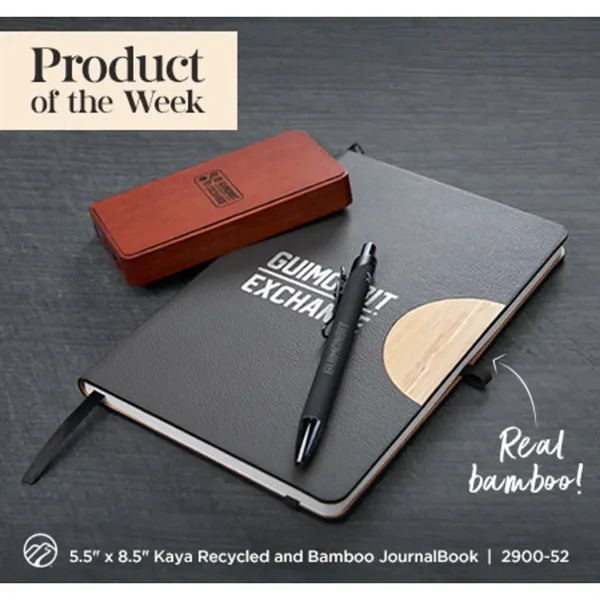 5.5" x 8.5" Kaya Recycled PU and Bamboo JournalBoo... from ASI 66887 PCNA / Leeds