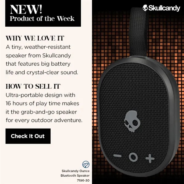 2" x 4.4" x 3.2" wireless speaker... from ASI 66887 PCNA / Leeds