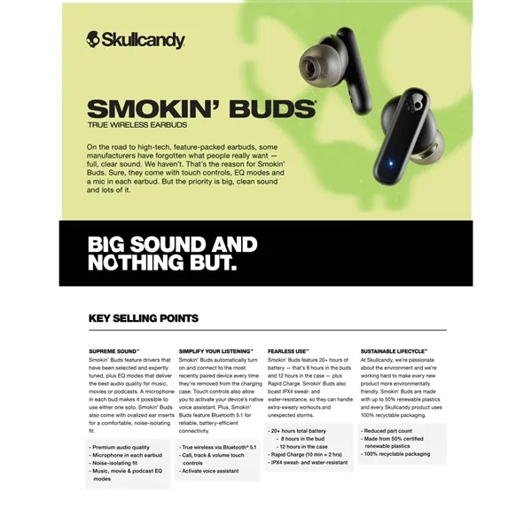 Skullcandy wireless earbuds... from ASI 66887 PCNA / Leeds