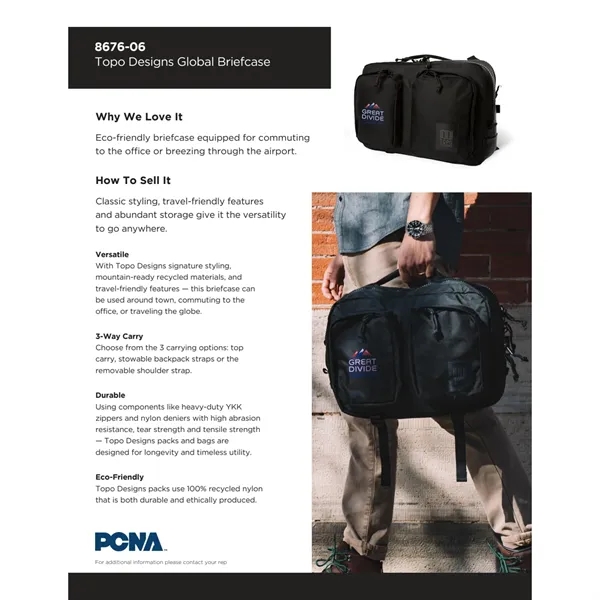 Topo Recycled Global Briefcase... from ASI 66887 PCNA / Leeds