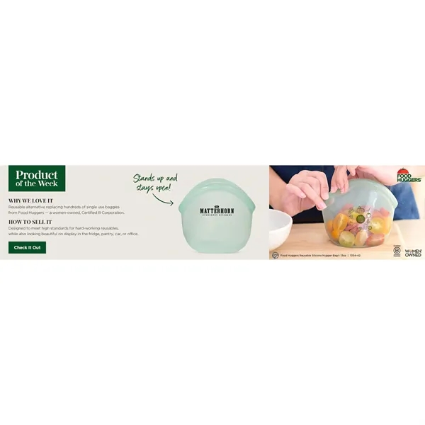 Food Huggers Reusable Silicone Hugger Bag® 13oz... from ASI 66887 PCNA / Leeds