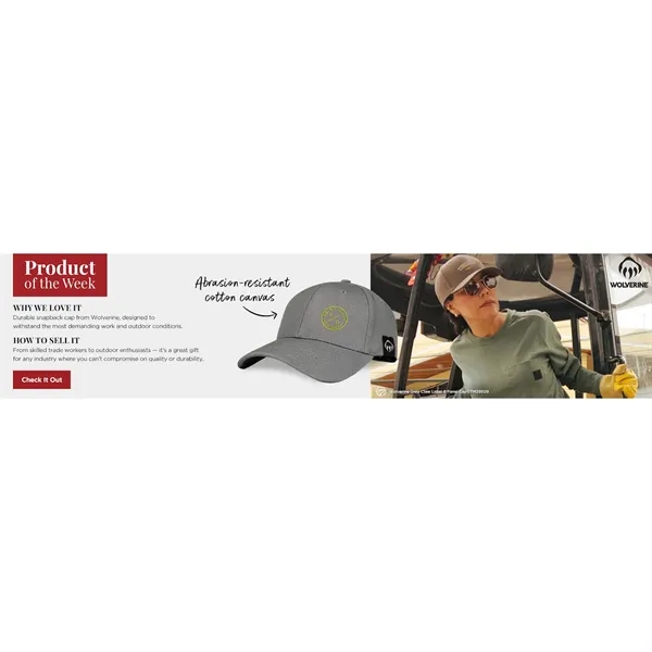 6 panel cotton cap with cotton sweatband and snapback closure.... from ASI 66887 PCNA / Trimark