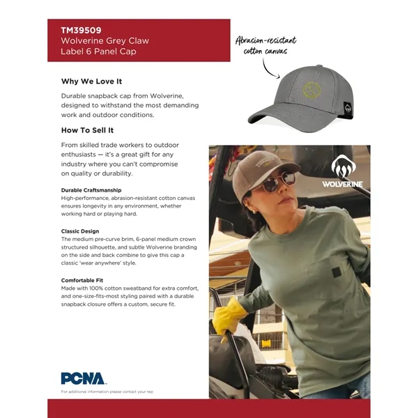 6 panel cotton cap with cotton sweatband and snapback closure.... from ASI 66887 PCNA / Trimark