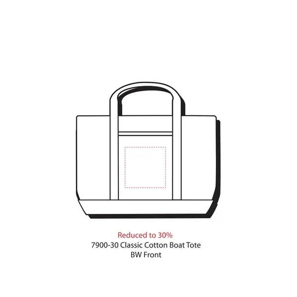 7" x 13.25" x 19.75" cotton canvas boat tote with 12"... from ASI 66887 PCNA / Leeds