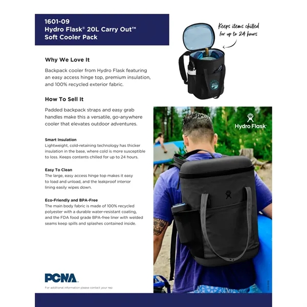 Hydro Flask® 20 L Carry Out™ Soft Cooler Pack... from ASI 66887 PCNA / Leeds